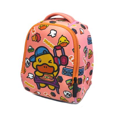 China 23cm Waterproof Hot Selling Kid School Bags With Stationery Cartoon Design Boy Neoprene Waterproof Backpack for sale