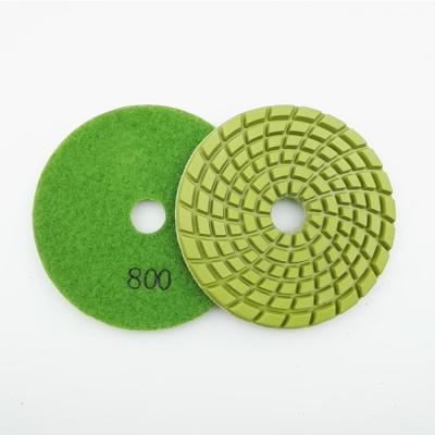 China Eco-friendly 4 Inch 100mm 800 Dry Grit Flexible Diamond Hand Polishing Pads For Angle Grinder for sale