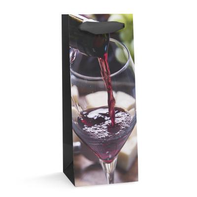 China Handmade Wholesale Glass Gift Design Red Wine Wine Packaging Luxury High Quality Paper Bag Paper Bag For Packaging for sale