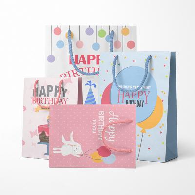 China New Trend of Handmade Gift Packaging Paper Bag Maker for Birthday Party Paper Gift Bags for Candy Chocolate with Handles for sale