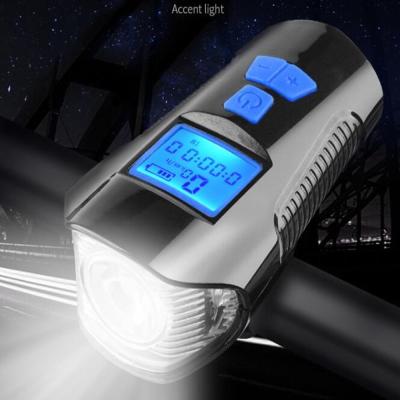 China Powerful Bicycle Board With Waterproof Stopwatch LED Bike Light Bike Horn Light Tachometer MR-2521 for sale