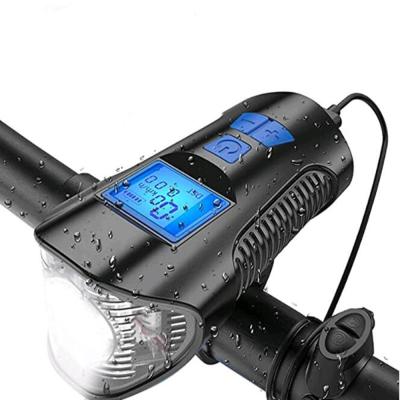 China Digital Display Bicycle Light T6 Flashlight Mountain Bike Super Bright Night Mount MR-2521 Accessories for sale