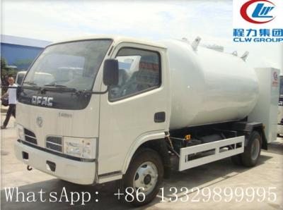 China dongfeng brand 95hp 4*2 LHD/RHD 5500L LPG GAS Dispensing Truck, mobile selling cooking gas propane filling truck for sale