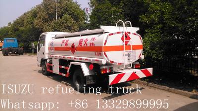 China high quality and best price ISUZU 5,000L fuel dispensing truck for sale, factory sale good bulk fuel tanker vehicle for sale