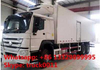 China SINO TRUK HOWO 25tons refrigerated truck with THERMO King refeer for sale, best price HOWO 336hp cold room truck for sal for sale