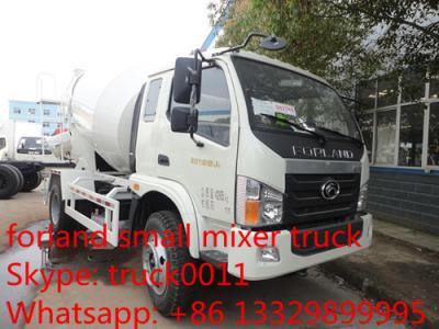 China 2017 new  high performance forland mini 3-4cbm LHD concrete mixer truck for sale, best price forland cement mixing truck for sale