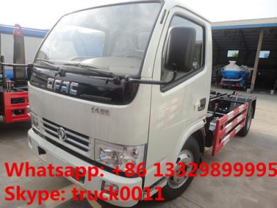 China DONGFENG 6cbm hook arm garbage truck 4X2 6cbm rubbish collector truck for sale, HOT SALE! best dongfeng garbage truck for sale