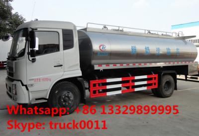 China Hot sale new 8cbm-10cbm dongfeng milk liquid food truck, factory sale best price 10m3 stainless steel milk tank truck for sale