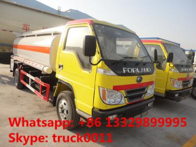 China forland 4*2 RHD 5000 liters fuel tanker truck for sale, Factory sale best price new forland 5m3 oil dispensing truck for sale