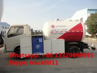 China hot sale CLW brand best price 5000Liters lpg gas dispensing truck, CLW brand 95hp 2ton mini cooking gas dispensing truck for sale