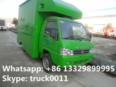 China Bottom price mini DongFeng mobile food truck for sale, cheapest price gasoline mobile fast food vending truck for sale for sale