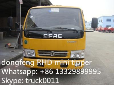 China dongfeng light doubel cabs dump truck,small dump truck from China, dongfeng 4*2 4ton twin cab dump tipper truck for sale