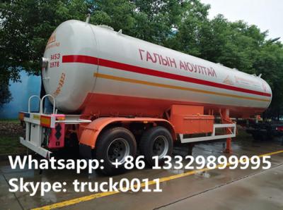 China hot sale FUWA 2 axles 40500L propane gas trailer, best price FUWA/BPW double axles 17tons road transproted lpg gas tank for sale