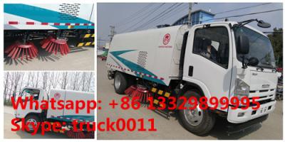 China factory direct sale Japan brand ISUZU lHD 4*2 190hp diesel road sweeper truck, best price iSUZU 190hp street sweeper for sale