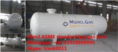 China Factory direct sale best price ASME standard 20,000L surface lpg gas storage tank, 20m3 ASME stamped propane gas tank for sale