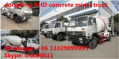 China 2017s RHD 4*2 6M3 concrete mixer truck for sale， high quality and best price DONGFENG 6m3 cement mixer truck for sale for sale