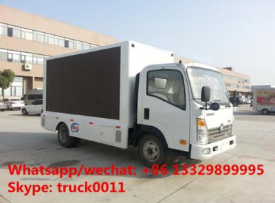 China SINO TRUK wangpai 4*2 LHD 115hp diesel mobile LED truck for sale, best price P8 outdoor LED billboard advertising truck for sale