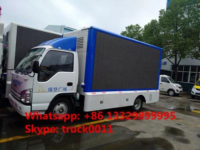 China HOT SALE! new ISUZU 4*2 LHD mobile LED truck with 3 sides P6 LED screens, best price ISUZU P4 LED billboard truck for sale