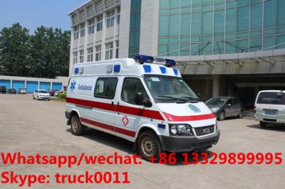 China High quality FORD TRANSIT  longer gasoline emergency ambulance for sale, HOT SALE! Cheapest price FORD ICU ambulance car for sale