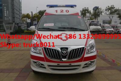 China High quality and lower price new FOTON MP  E series transiting ambulance vehicle for sale, FOTON gasoline ambulance for sale