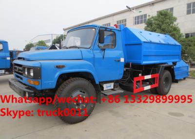 China Factory sale dongfeng long nose 6m3 hook lift garbage truck, wholesale lower price dongfeng hook wastes container truck for sale