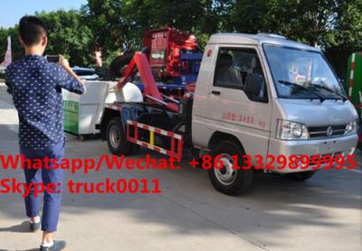 China Factory sale Bottom price KAMA mini 3m3 hook lift trash truck,FOT SALE! KAMA gasoline mini wastes collecting vehicle for sale