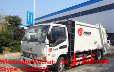 China JAC brand 4*2 5m3 garbage compactor truck, HOT SALE! high quality and cheaper price JAC 4tons compacted garbage truck for sale