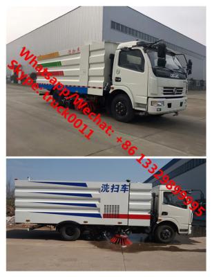 China best price Customized dongfeng 4*2 road sweeping and washing vehicle for sale, wholesale price street cleaning truck for sale