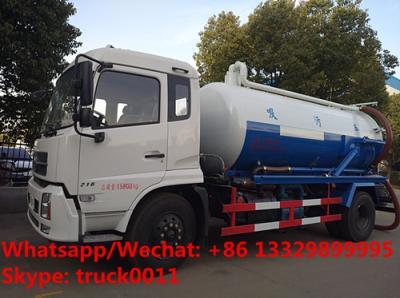 China customized Dongfeng 4*2 RHD 10,000Liters vacuum tank truck for sale, Factory sale cheaper price sewage suction truck for sale