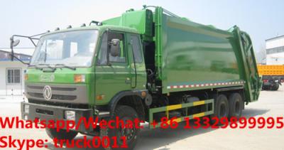 China high quality and competitive price dongfeng 6*4 LHD 20CBM refuse garbage truck for sale, compacted garbage truck for sale