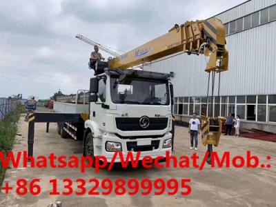 China SHACMAN Brand 6*4 LHD 240hp diesel Euro 5 10-12tons telescopic crane boom mounted on truck for sale, truck with crane for sale