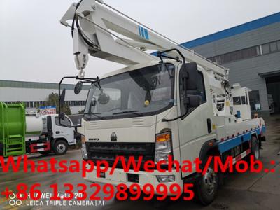 China Customized SINO TRUK HOWO RHD 14m overhead working platform truck for sale, hydraulic aerial working truck, bucket truck for sale