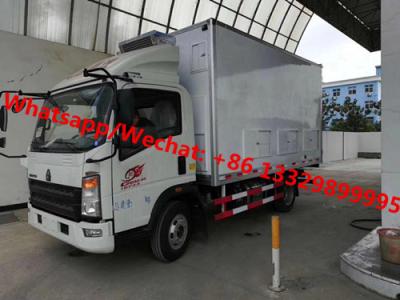 China customized SINO TRUK HOWO 4*2 RHD smaller day old chicks transported vehicle for KENYA, baby goose/ducks delivery truck for sale