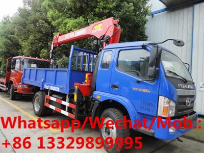 China high quality Forland mini 2tons telescopic crane boom mounted on cargo truck for sale, mobile truck with crane for sale