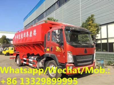 China customized SINO TRUK HOWO 10T-12T poultry feed pellet transported vehicle for sale, cheaper 22-24cbm animal feed truck for sale