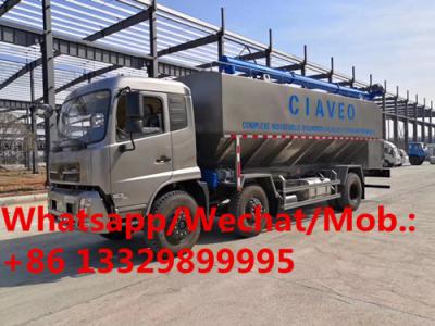 China Customized Dongfeng new 30cbm 15tons animal feed transported vehicle for sale, HOT SALE! chick feed pellet tanker truck for sale