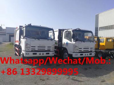 China HOT SALE! ISUZU brand 700P diesel 8cbm garbage compactor truck, best price ISUZU refuse garbage truck for sale for sale