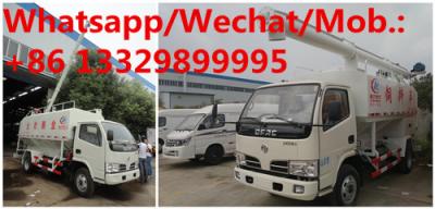 China Euro 3 120hp diesel 4tons China supplier of bulk feed truck for sale, Farm-oriented and livestock poultry feed vehicle for sale