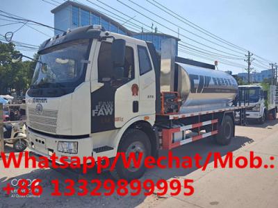 China Customized FAW new intelligent type asphalt spreading tanker vehicle for sale, bitumen distributing tanker vehicle for sale