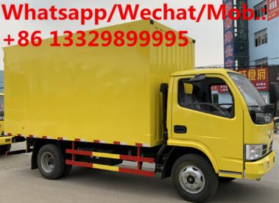 China ​  customized light duty dongfeng diesel van cargo vehicle for sale, new brand Dongfeng dry good transported van truck for sale