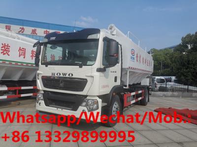 China best price SINO TRUK HOWO 4*2 20cbm farm-oriented livestock feed pellet truck for sale, bulk feed transported truck for sale