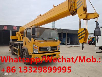 China new manufactured Dongfeng 4*2 LHD 12T sink-style mobile crane truck for sale, cheaper price 12T crane truck vehicle for sale