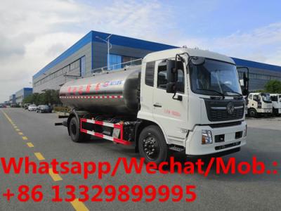 China NEW DESIGNED DONGFENG TIANJIN 210hp diesel 12cbm milk tanker truck for sale, foodgrade liquid food tanker vehicle for sale