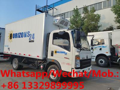 China HOT SALE! Factory sale good price HOWO refrigerated truck, HOWO 120hp diesel 3T-4T refrigerated truck for sale for sale