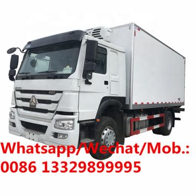 China Customized HOWO 4*2 LHD/RHD 266hp diesel 15T refrigerated truck for sale, Factory sale Best price cold room van truck for sale