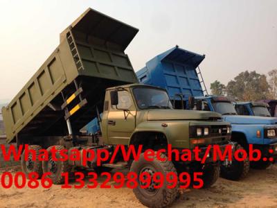 China dongfeng long head 6*6 6 wheels drive Cross-field mine-use dump truck for sale, mine-use dump tipper truck for sale 6*6 for sale