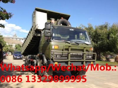 China customized dongfeng 6*6 6 wheels drive Cross-field dump truck for sale, good price off road dump tipper vehicle for sale for sale