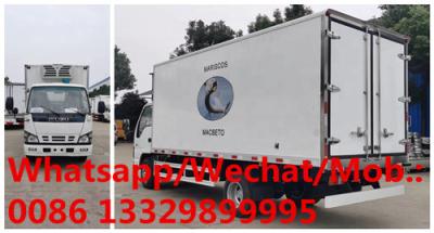 China Customized ISUZU brand 4*2 LHD Refrigerated chilled van vehicle for sale, Good price new 2-3T ISUZU refrigerated truck for sale