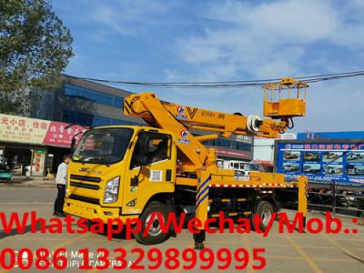 China Good price JMC 23m working height telescopic type aerial working platform truck for sale, truck mounted aerial platform for sale