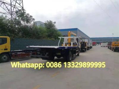 China Factory sale lower price HOWO 4T recovery towing truck with crane boom, wrecker towing truck with telescopic crane for sale